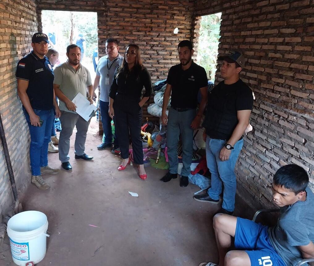 En el allanamiento fue detenido Wilson Ariel Cantero Benítez, alias Hucho, de 25 años, con antecedentes penales por robo agravado y otros hechos similares. Foto: Gentileza.