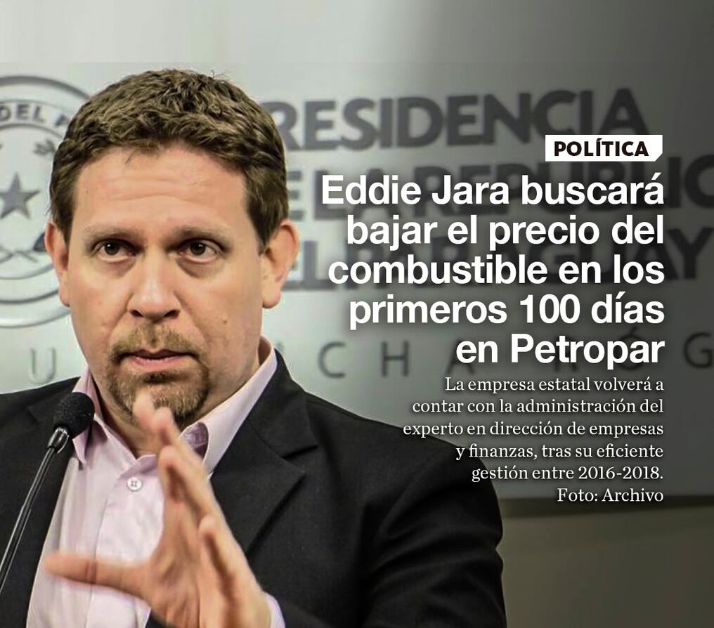 Eddie Jara buscará bajar el precio del combustible en los primeros 100 días en Petropar