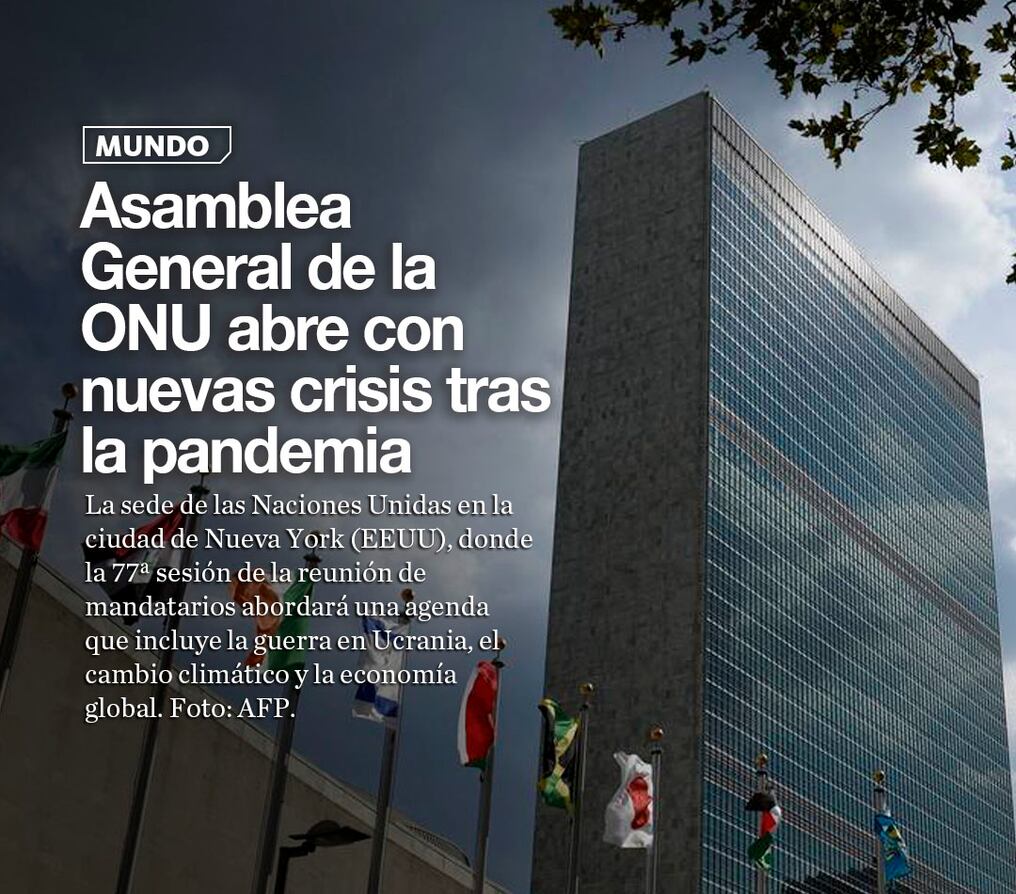 Asamblea General de la ONU abre con nuevas crisis tras la pandemia