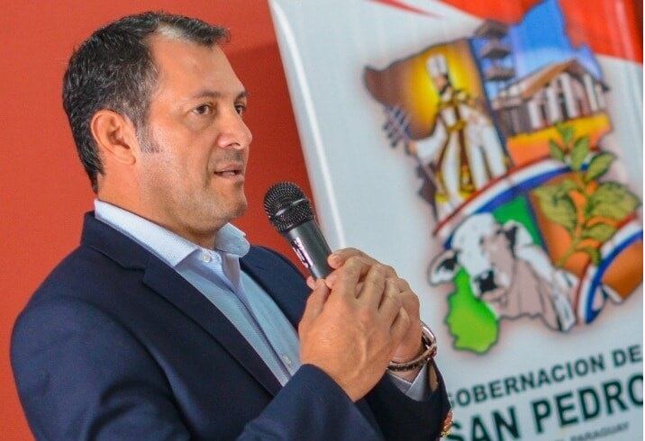 Carlos Giménez, gobernador de San Pedro, exteriorizó su preocupación porque los hechos de sicariato no paran en el Norte. Foto: Gentileza.