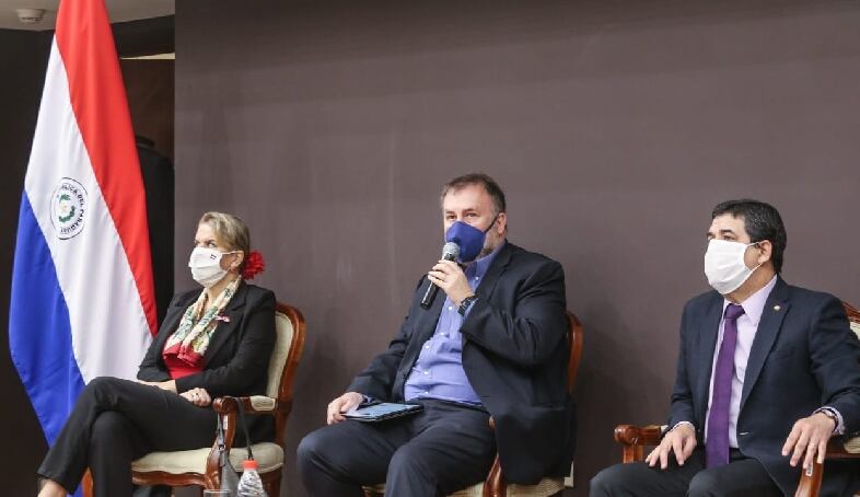 Esto se dijo durante la reunión con representantes de gremios empresariales y de la sociedad civil, donde evaluaron las medidas adoptadas en la lucha contra el COVID-19. Foto: Gentileza.