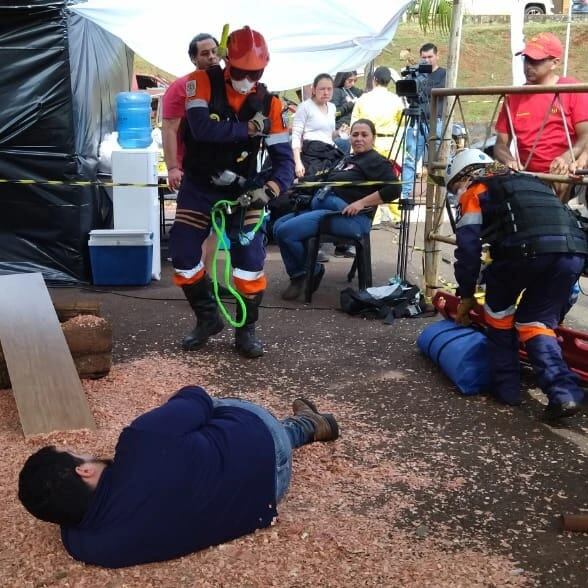 Realizaron eventos simulados de rescate. Foto: Gentileza.