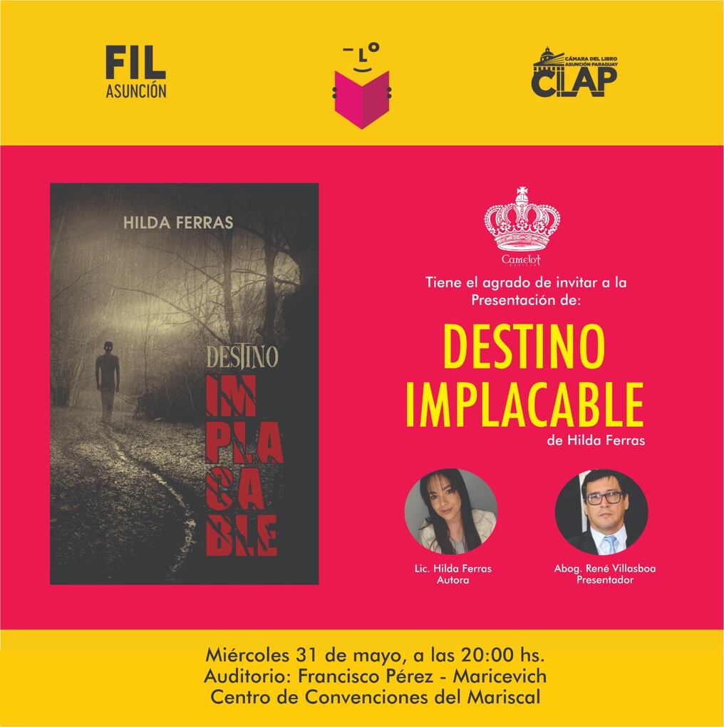 Ferras presentará su primera novela en la Feria del Libro de Asunción. Foto: Gentileza
