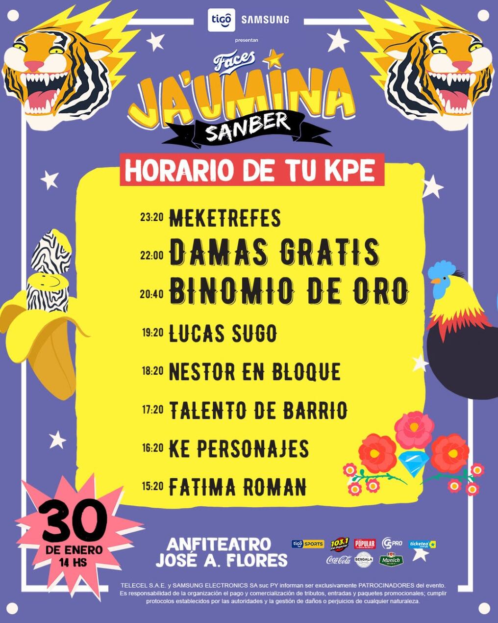 Así será la programación del festival desde esta tarde. Foto: Gentileza.