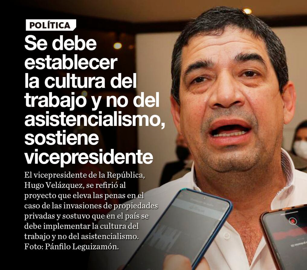 Se debe establecer la cultura del trabajo y no del asistencialismo, sostiene vicepresidente