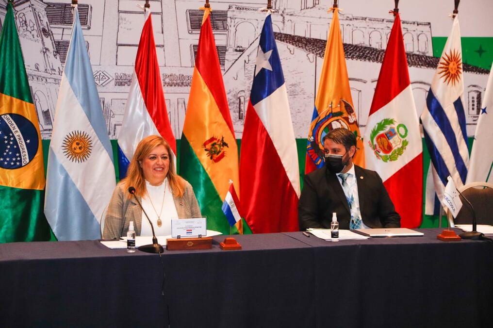 El acto de apertura oficial estuvo a cargo de Sandra Quiñónez, fiscal General del Estado de Paraguay, quien dio la bienvenida a las diferentes delegaciones. Foto: Gentileza