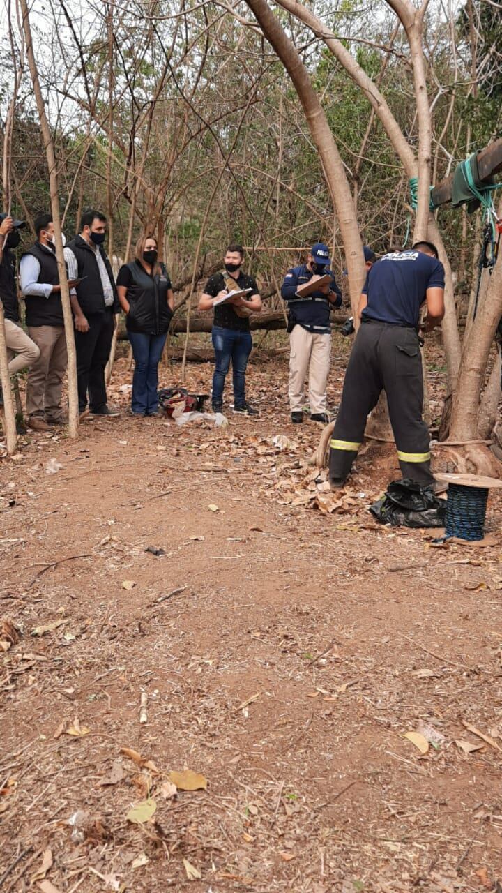 Diversos procedimientos se realizaron para encontrar el cuerpo de la mujer desaparecida en Itá. Foto: Gentileza.