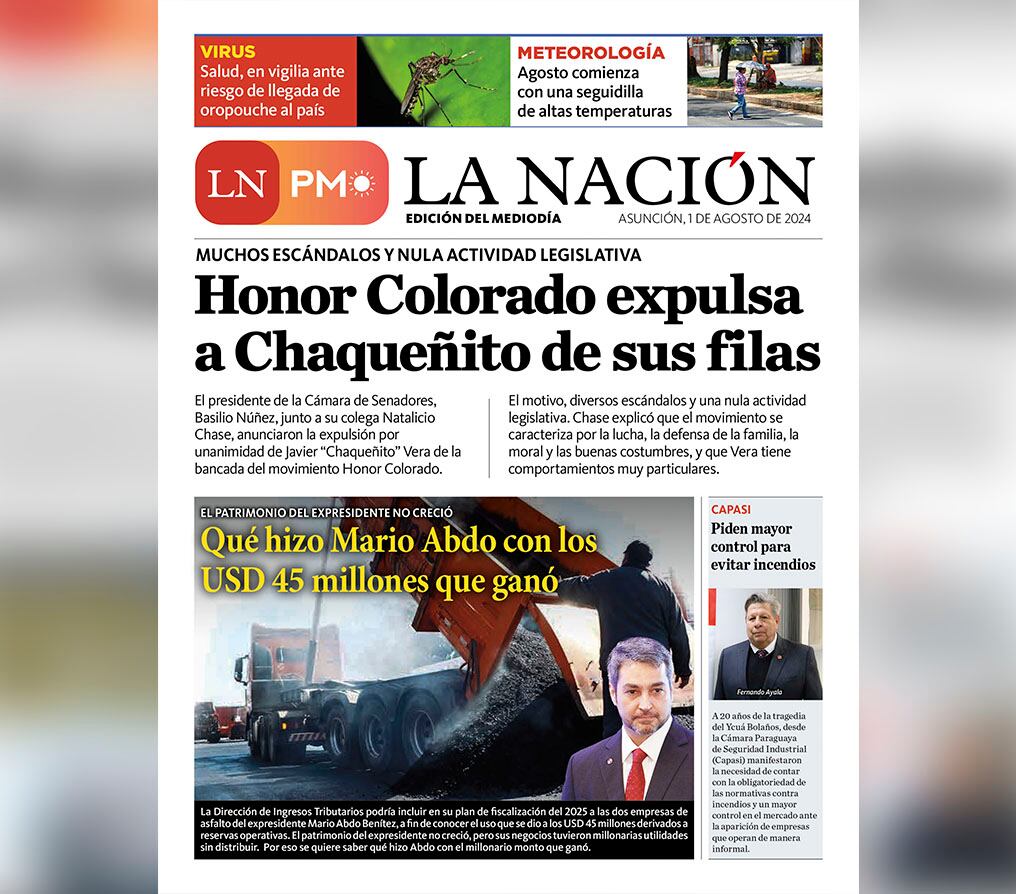 LN PM: edición del 1 de agosto