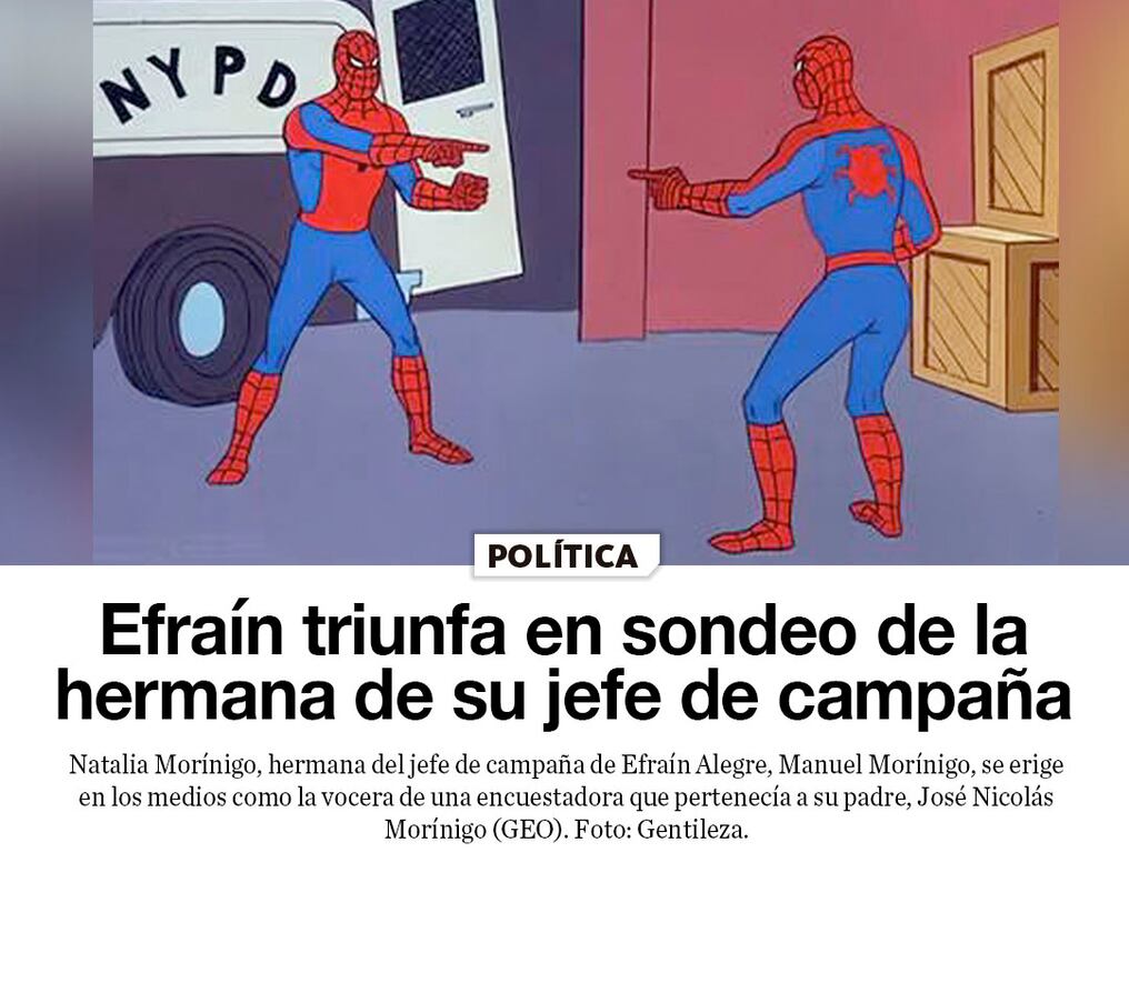 Efraín triunfa en sondeo de la hermana de su jefe de campaña