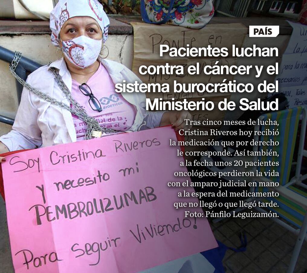 Pacientes luchan contra el cáncer y el sistema burocrático del Ministerio de Salud