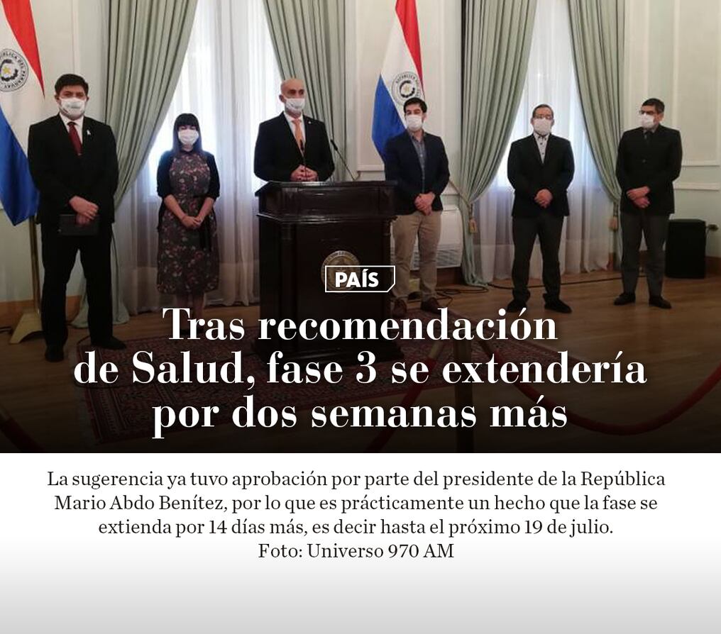 Tras recomendación de Salud, fase 3 se extendería por dos semanas más