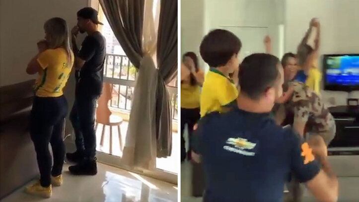 Reacciones de los jugadores de Brasil tras enterarse de que están convocados para el Mundial de Qatar. Foto: Capturas de video.