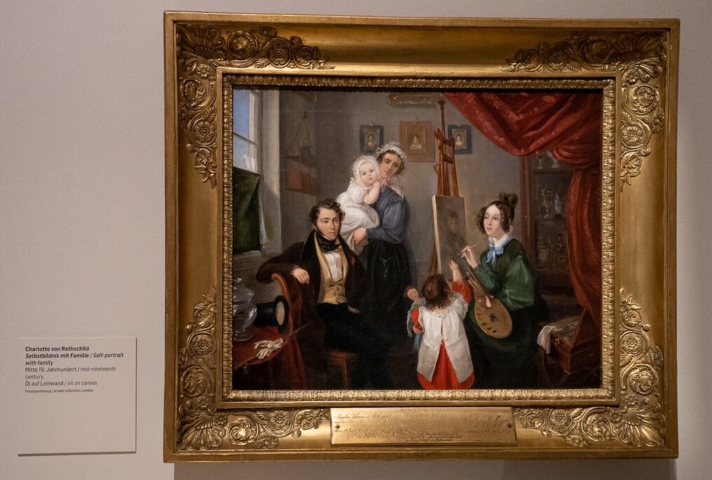 Retrato de la familia de Charlotte von Rothschild (1819-1884) que acoge el Museo Judío de Viena en la exposición dedicada a la familia alemana. Foto: Gentileza.