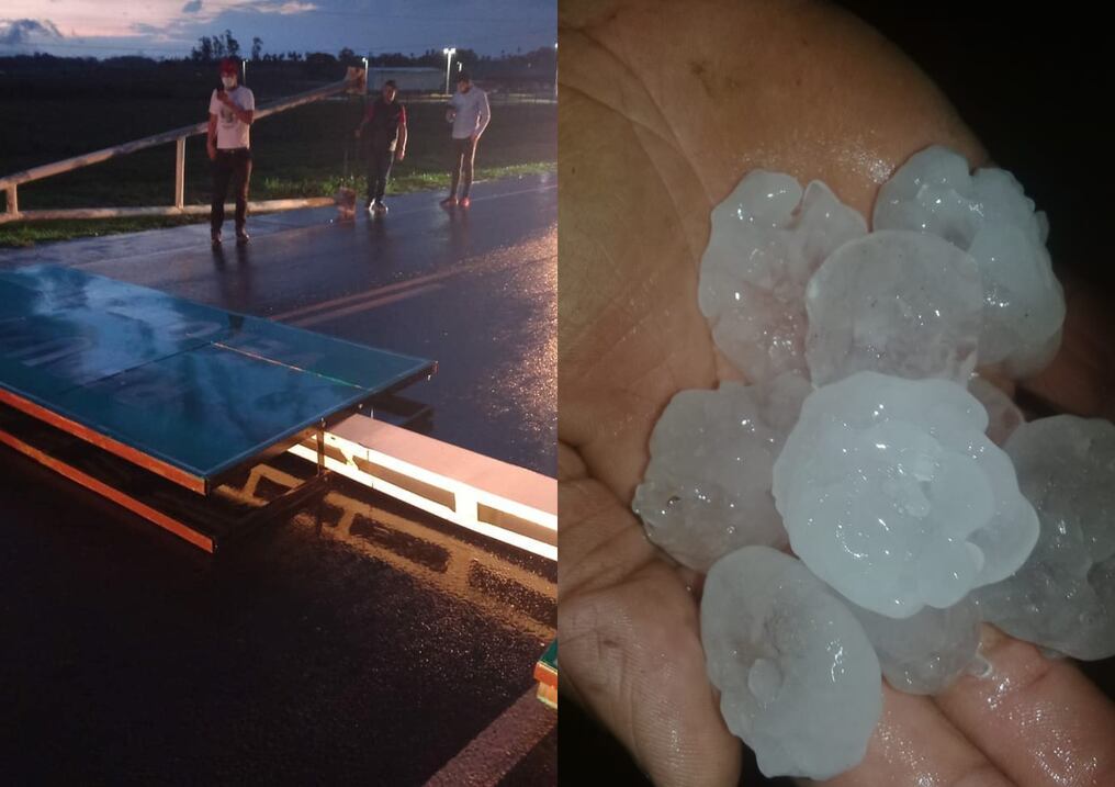 . Los primeros reportes señalan destrozos causados por el sistema de tormentas eléctricas que afectan al centro y sur del país. Foto: Gentileza.