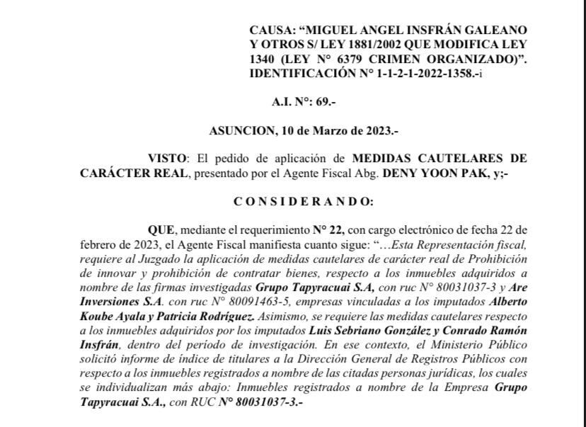 Las propiedades de Alberto Koube y Conrado Insfrán fueron allanadas en el marco del operativo A Ultranza. Foto: Gentileza.