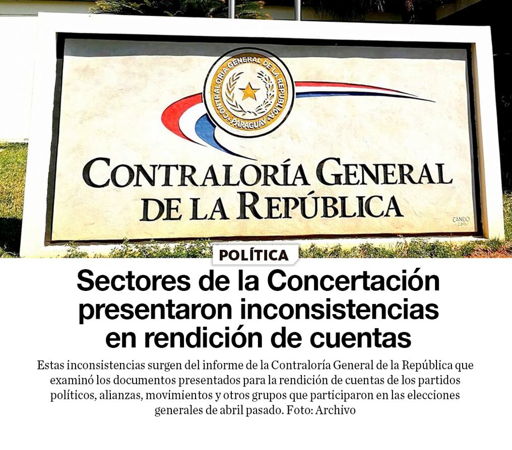 Sectores de la Concertación presentaron inconsistencias en rendición de cuentas