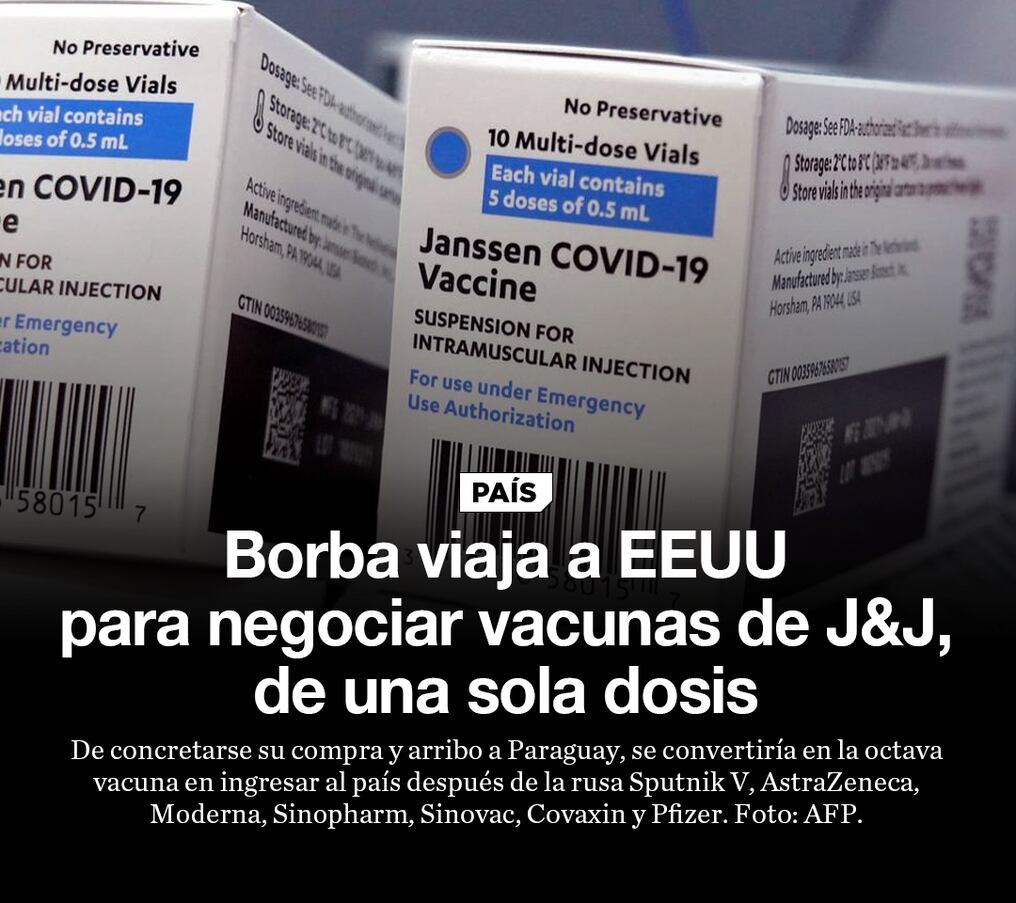Borba viaja a EEUU para negociar vacunas de J&J, de una sola dosis