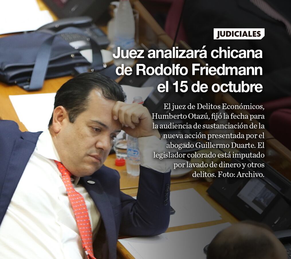 Juez analizará chicana de Rodolfo Friedmann el 15 de octubre