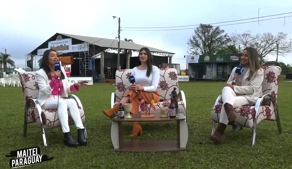 El programa "Maitei Paraguay", a tempranas horas de este sábado, inició su cobertura en la explanada del Parque de las Naciones. Foto: Gentileza.