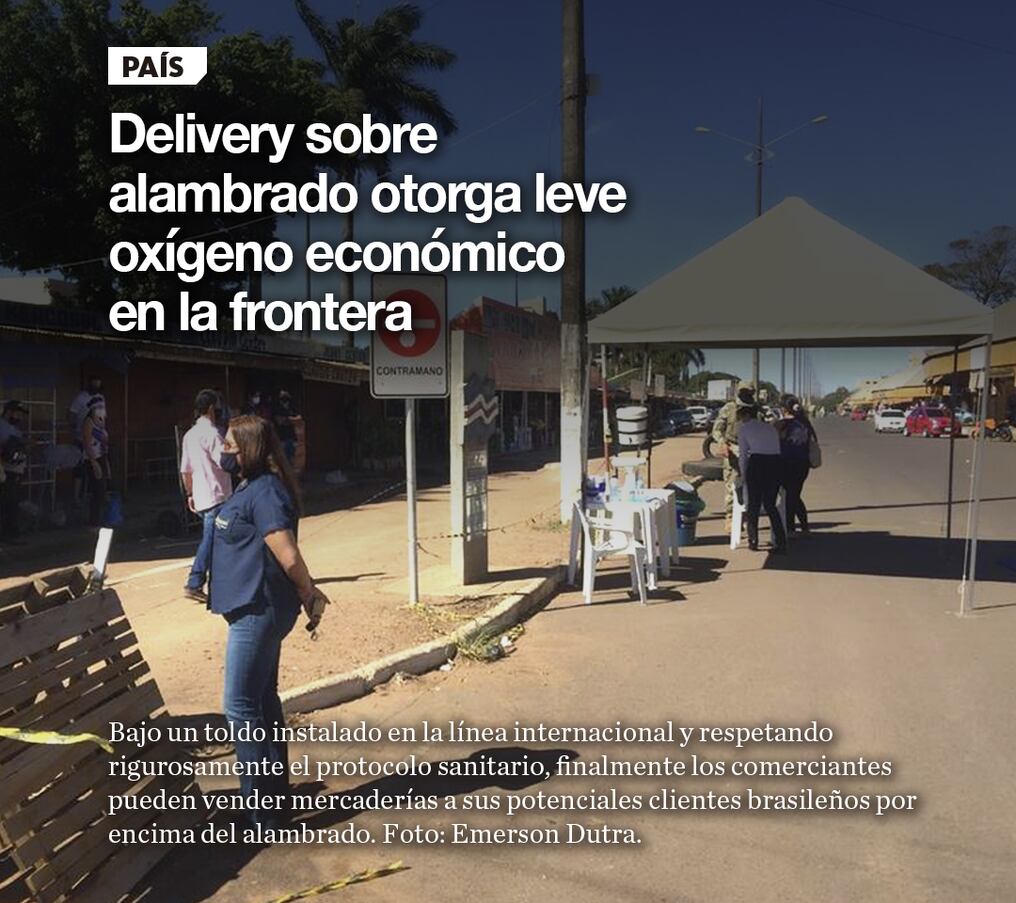 Delivery sobre alambrado otorga leve oxígeno económico en la frontera  