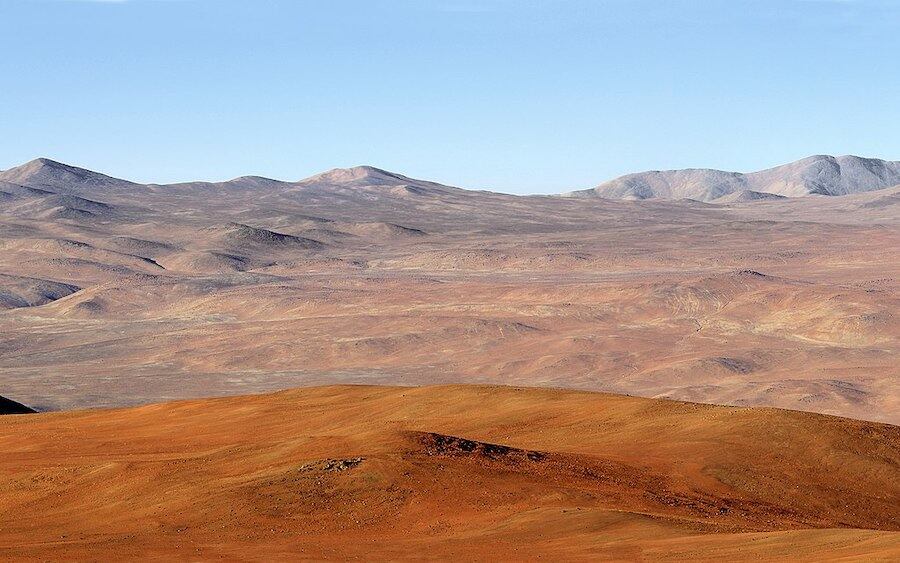 Paisaje del norte de Chile donde será emplazado el gran telescopio.