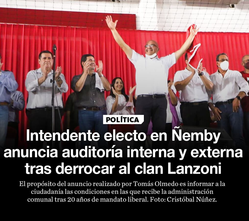 Intendente electo en Ñemby anuncia auditoría interna y externa tras derrocar al clan Lanzoni