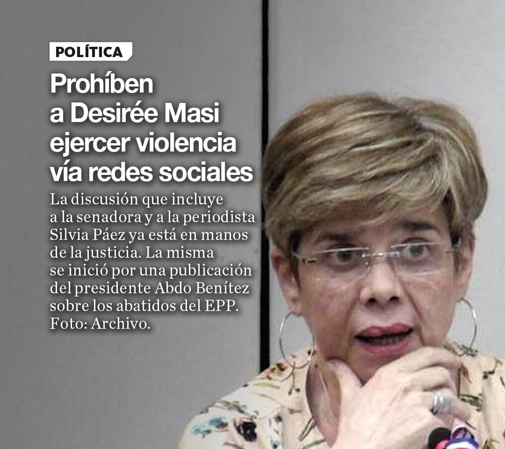 Prohíben a Desirée Masi ejercer violencia vía redes sociales