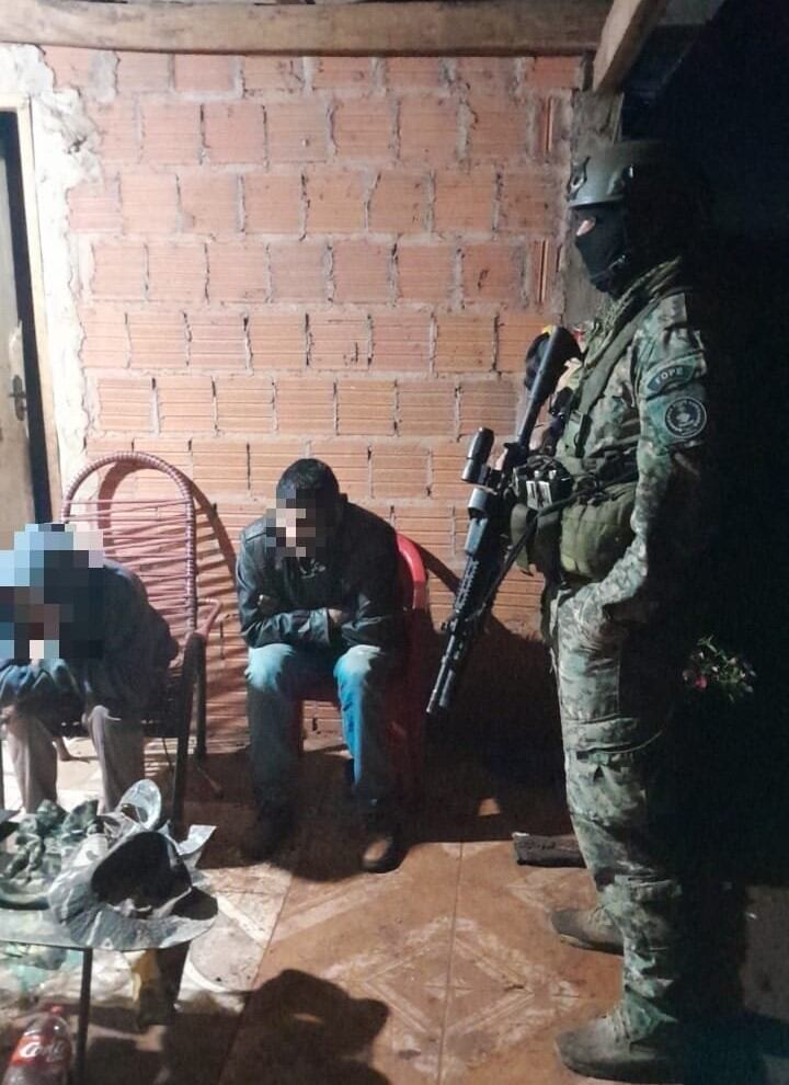 Los detenidos formaban parte de la estructura criminal de Hugo César Lazarte Argüello, quien participó en el rescate del narcotraficante Jorge Teófilo Samudio González, alias Samura. Foto: Gentileza.