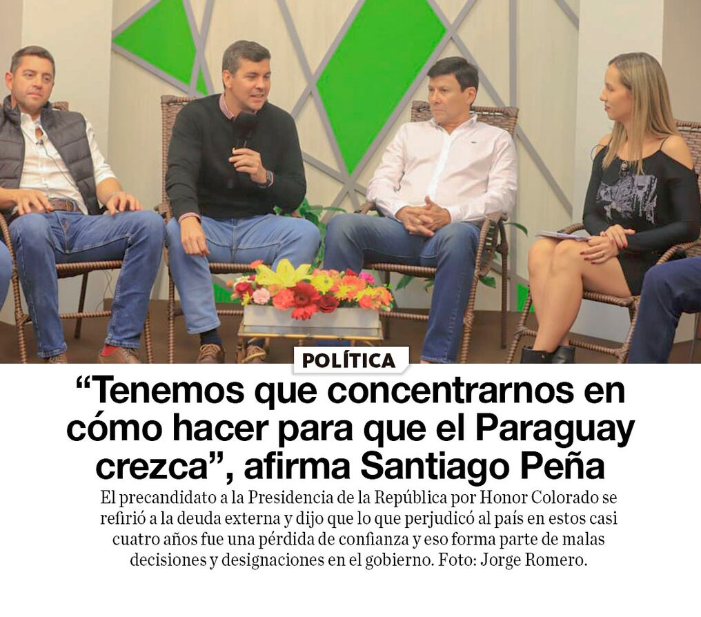 “Tenemos que concentrarnos en cómo hacer para que el Paraguay crezca”, afirma Santiago Peña
