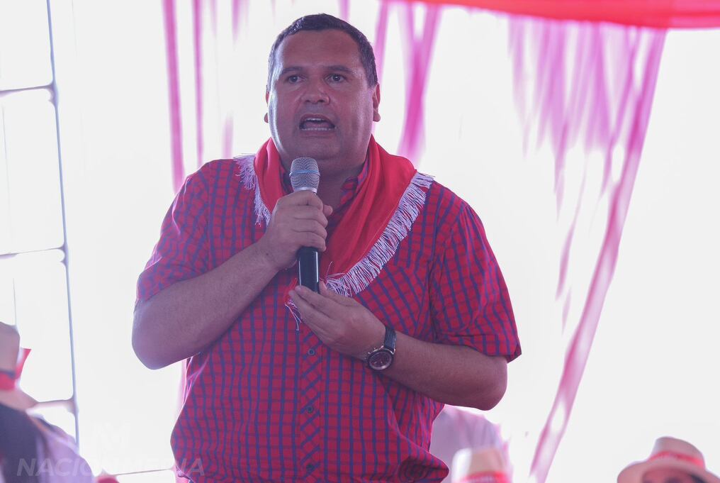 El actual diputado y precandidato alSenado instó a apostar por la chapa presidencial de Honor Colorado, integrada por Santiago Peña y Pedro Alliana. Foto: Christian Meza.