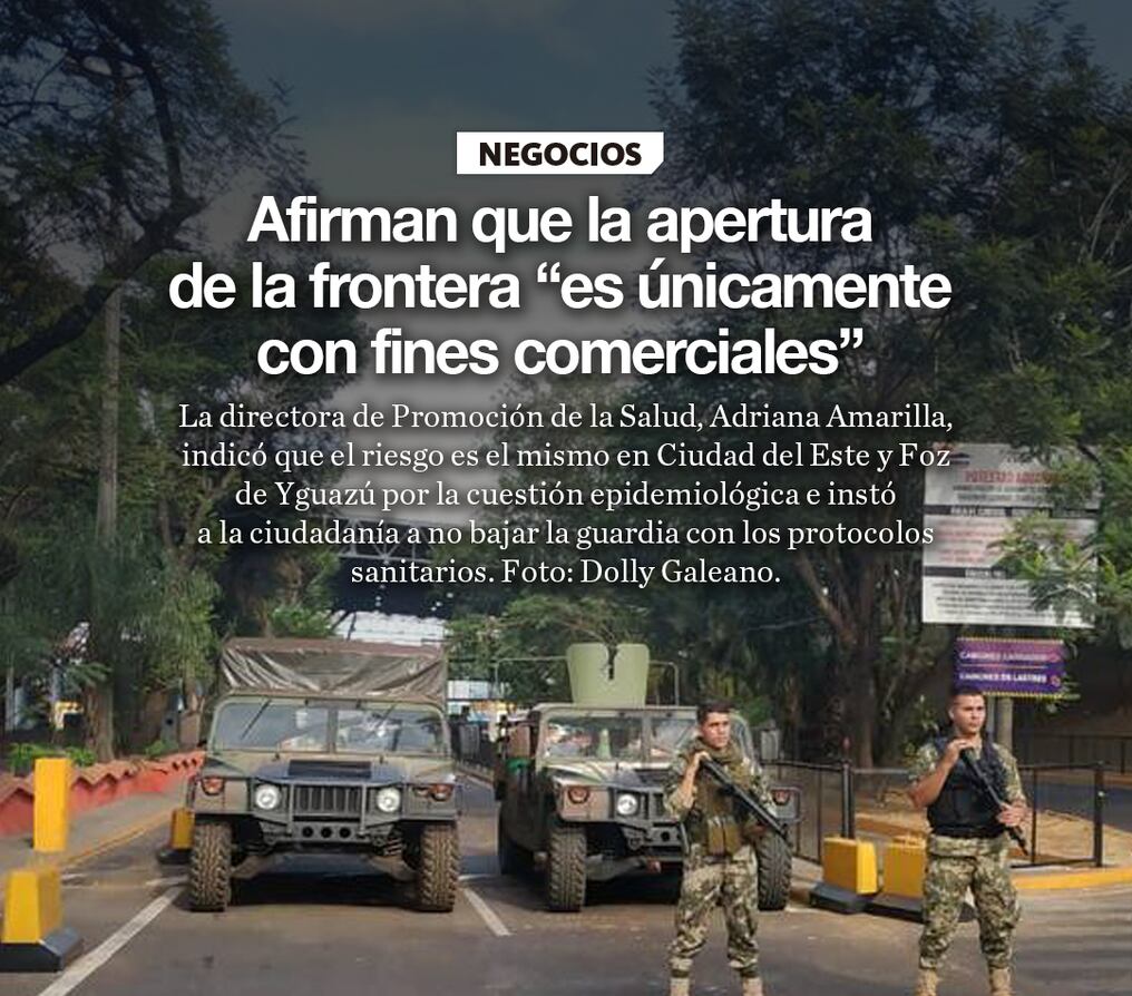 Afirman que la apertura de la frontera “es únicamente con fines comerciales”