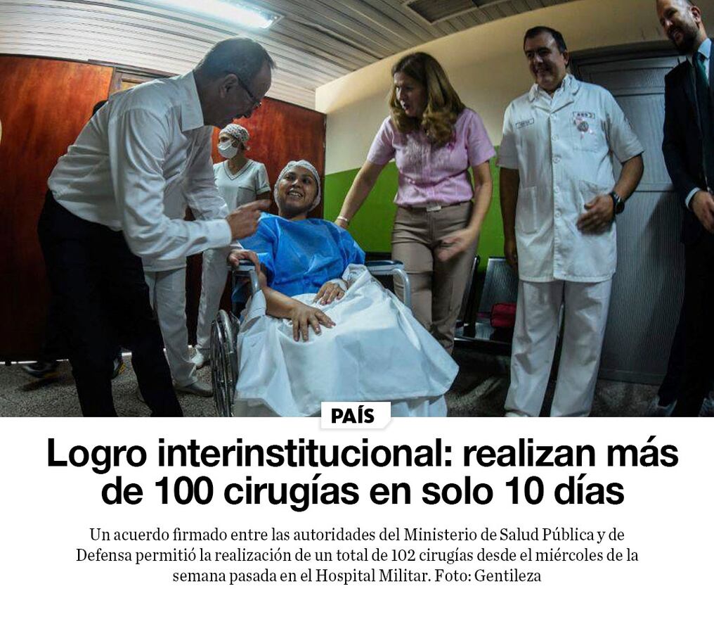 Logro interinstitucional: realizan más de 100 cirugías en solo 10 días 
