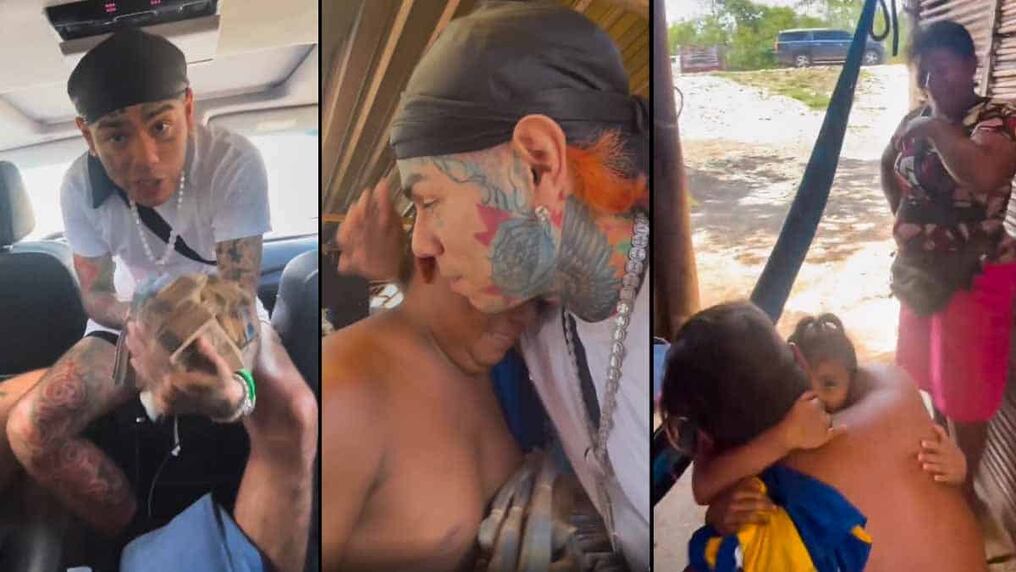 El rapero y compositor “6ix9ine” conmovió a sus seguidores en las redes sociales tras regalar un millón de pesos a una familia de escasos recursos en México. Foto: Gentileza.