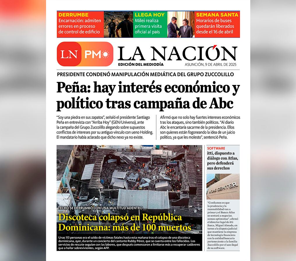 LN PM: edición mediodía del 9 de abril