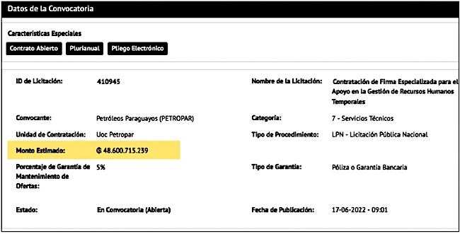 La licitación de casi G. 50.000 millones que no convence y que Lichi deberá argumentar.