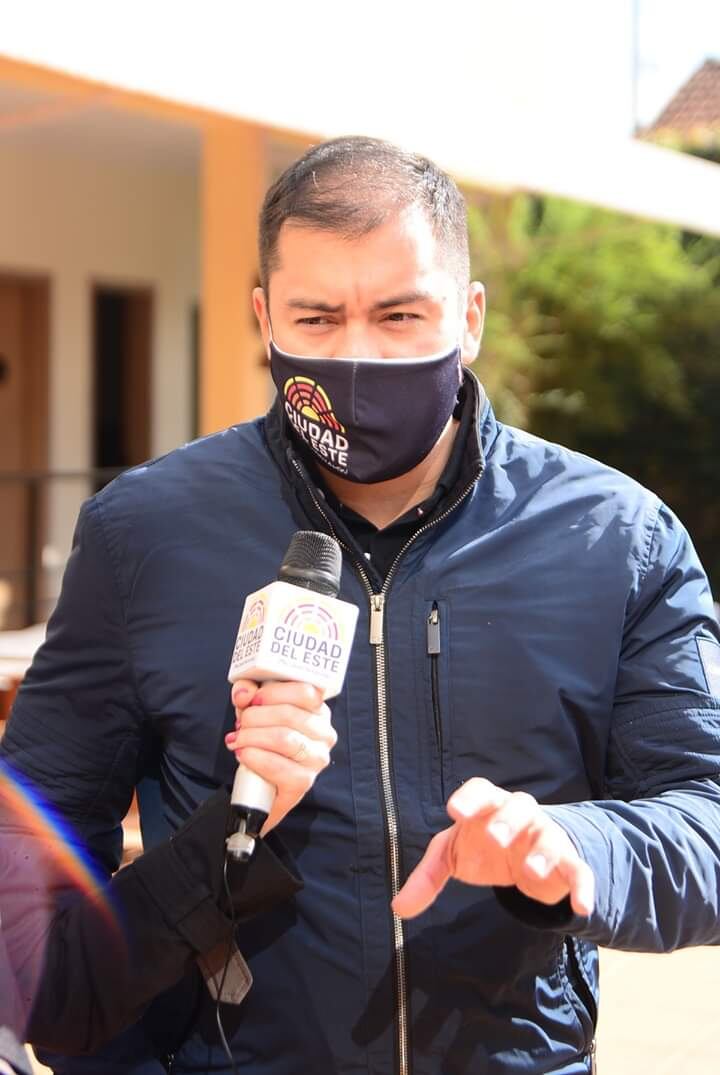 El intendente de Ciudad del Este, Miguel Prieto, fue sometido a la prueba de coronavirus y dio positivo. Foto: Gentileza.