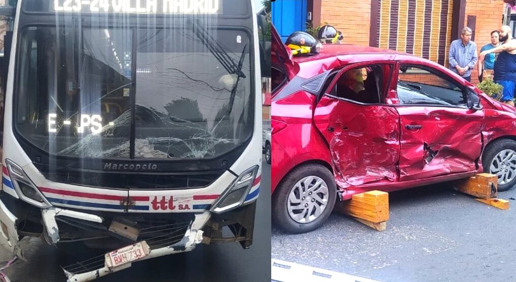 El accidente de tránsito se registró sobre las calles Juan E. O’leary y Quinta Avenida del barrio Tacumbú. Foto: Gentileza