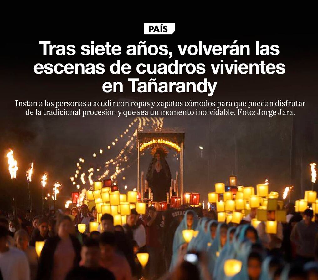 Tras siete años, volverán las escenas de cuadros vivientes en Tañarandy