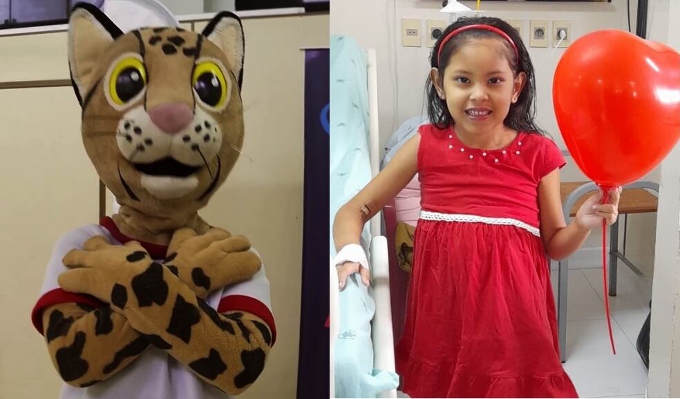Aunque terminó Asu 2022, la popular mascota de los Juegos Odesur escuchó el mensaje de la pequeña y este martes le envió un saludo. Foto: Gentileza.