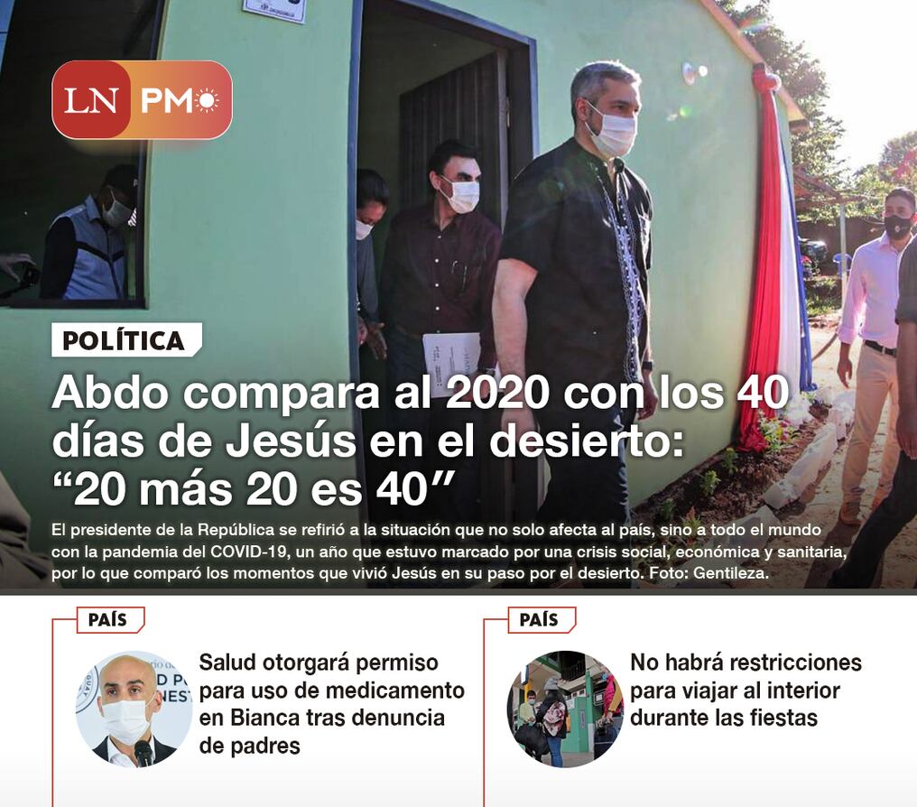 LN PM: Las noticias más relevantes de la siesta del 11 de diciembre