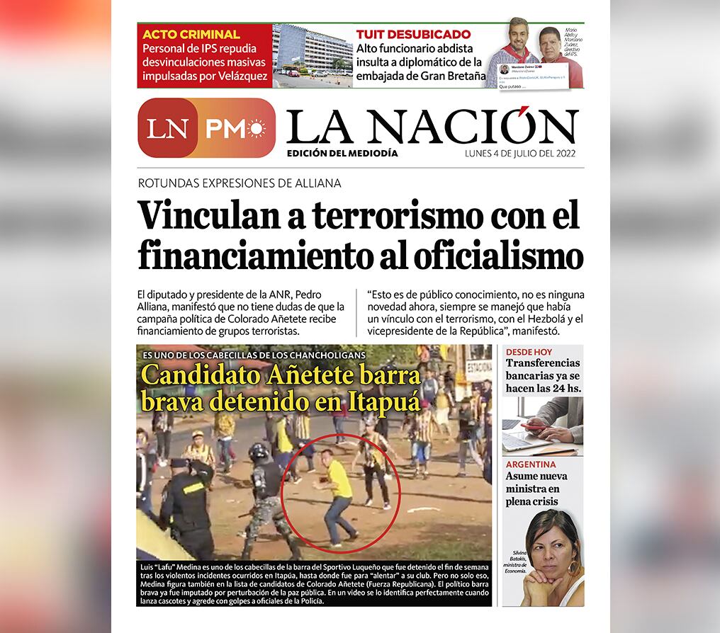 LN PM: edición mediodía del 4 de julio