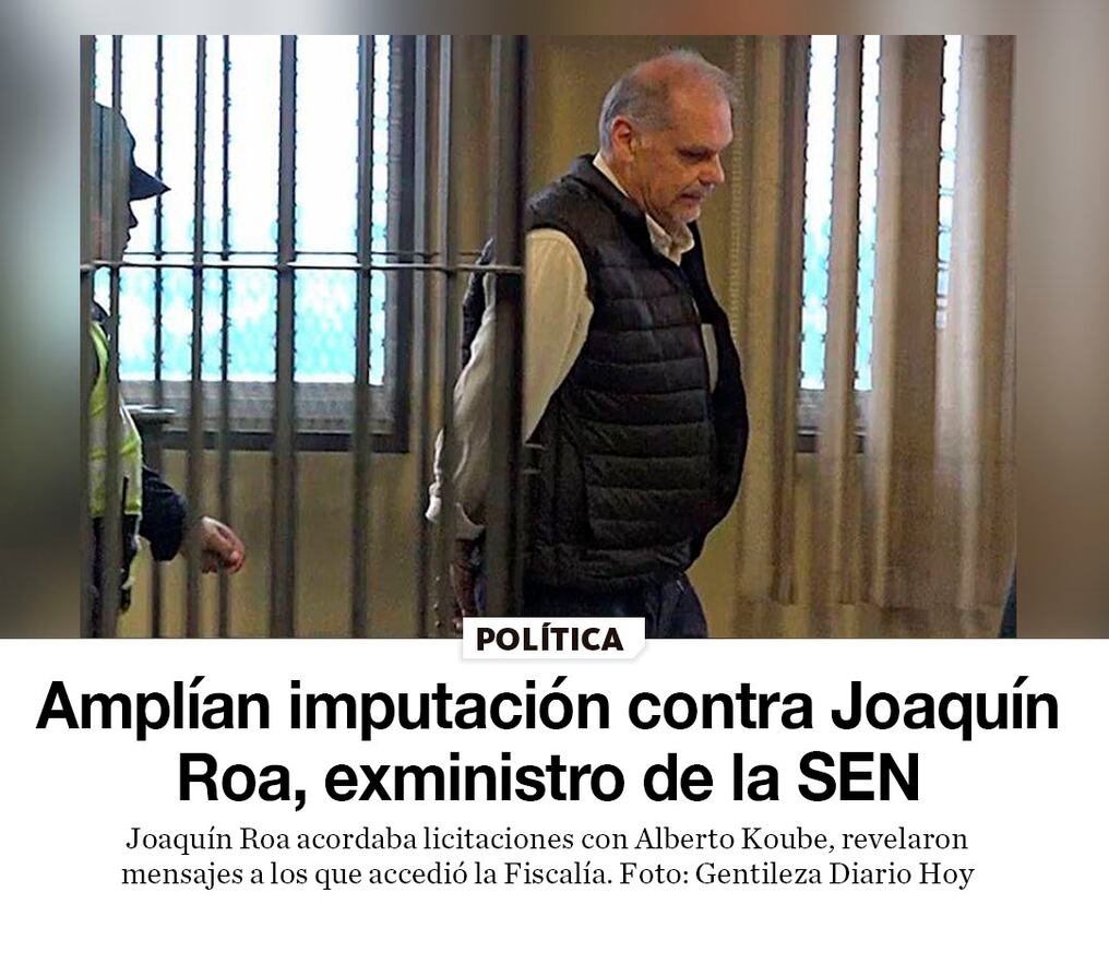Amplían imputación contra Joaquín Roa, exministro de la SEN