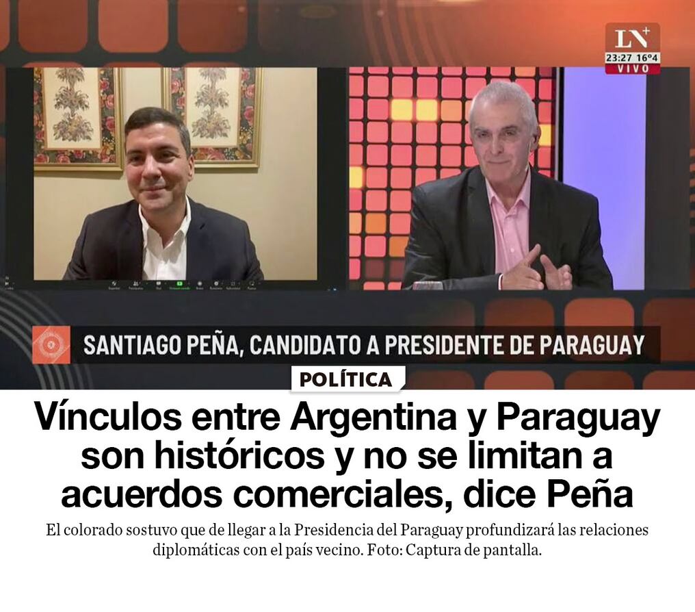 Vínculos entre Argentina y Paraguay son históricos y no se limitan a acuerdos comerciales, dice Peña 