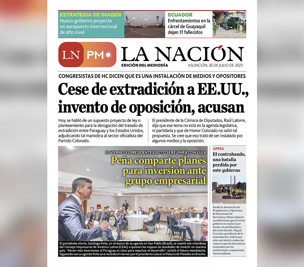 LN PM: edición mediodía del 26 de julio 