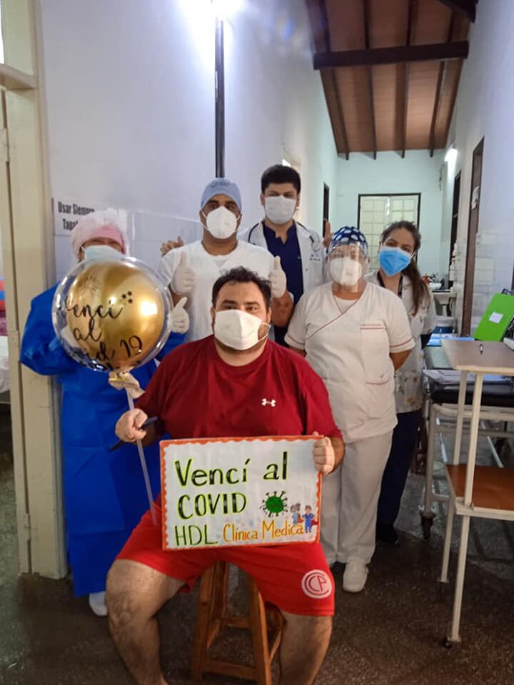 Cristhian de 35 años, padece de asma y obesidad pero logró ganar la batalla contra el COVID-19. Foto: Gentileza.