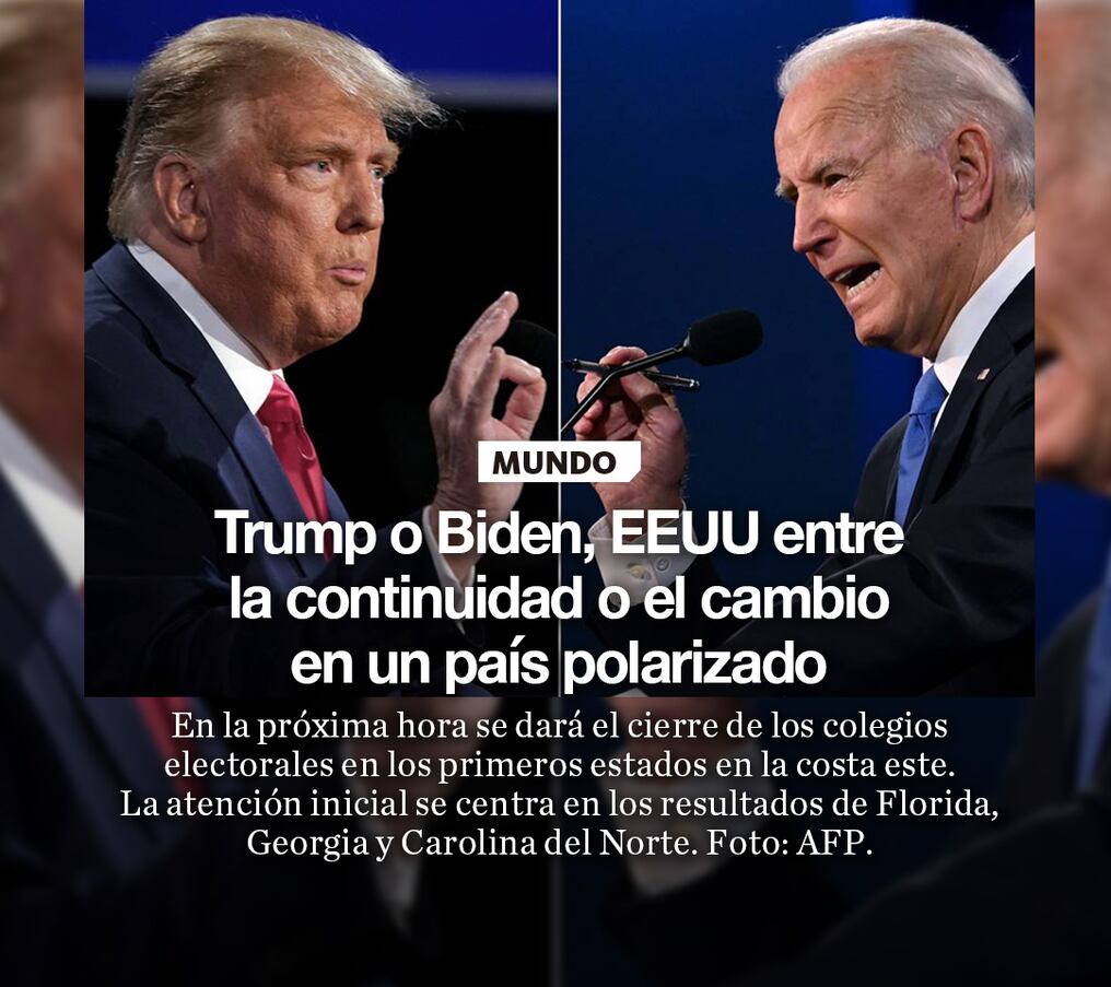 Trump o Biden, EEUU entre la continuidad o el cambio en un país polarizado