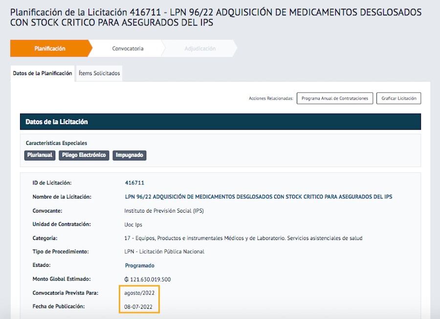 El llamado para adquisición de medicamentos con stock crítico empezó a planificarse en julio de este año, y
hasta ahora sigue sin adjudicarse, mientras que los pacientes claman por falta de medicamentos.