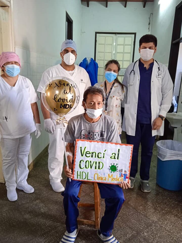 Pedro de 52 años tiene diabetes, fue internado el pasado 10 de mayo en sala de Clínica Médica y fue dado de alta ayer. Foto: Gentileza.