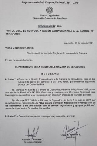 La sesión está prevista para el lunes 2 a las 12:00. Foto: Gentileza.