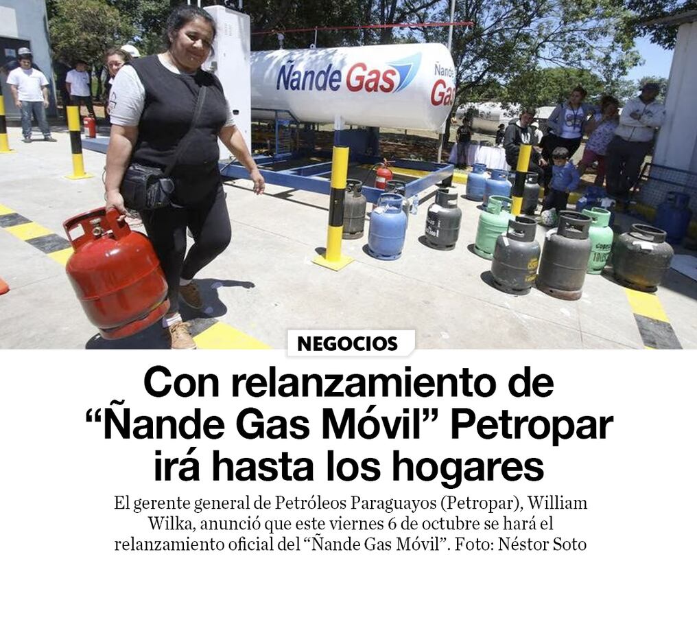 Con relanzamiento de “Ñande Gas Móvil” Petropar irá hasta los hogares